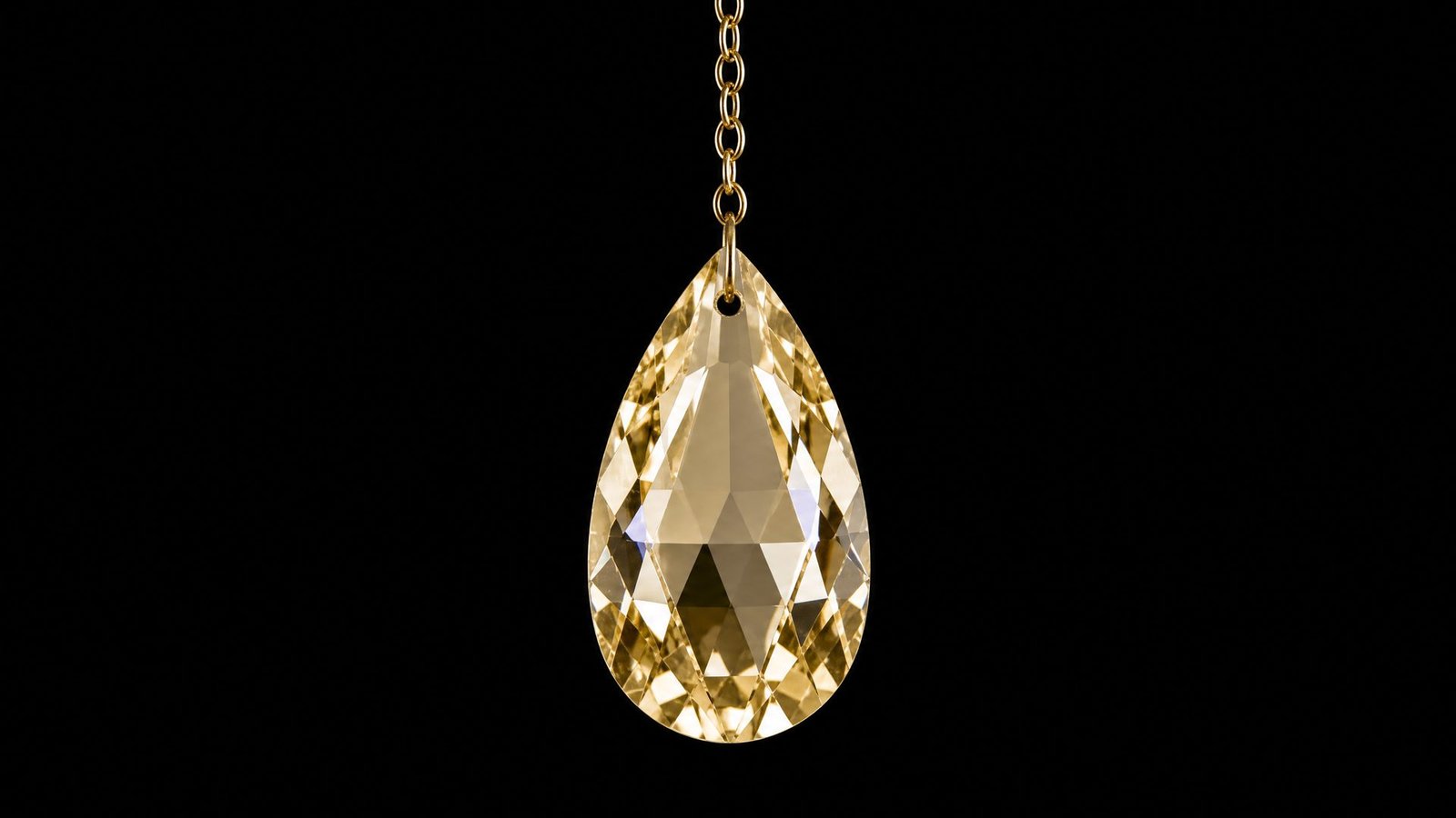 Render conceitual (IA) — cristal Golden Shadow